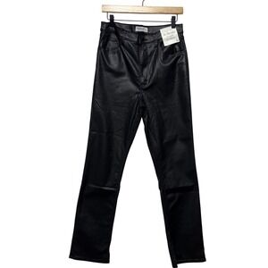 Abercrombie & Fitch The 90s Slim Straight Ultra High Rise Black Pants 31 12R NEW